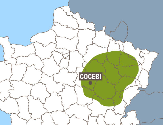 Carte coopÃ©rative France Cocebi Ã©quitable et bio